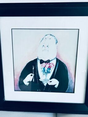 Tracy Flikinger “Appetizer Dujour” Haute Cuisine Black Framed Wall Art 13” x 13”